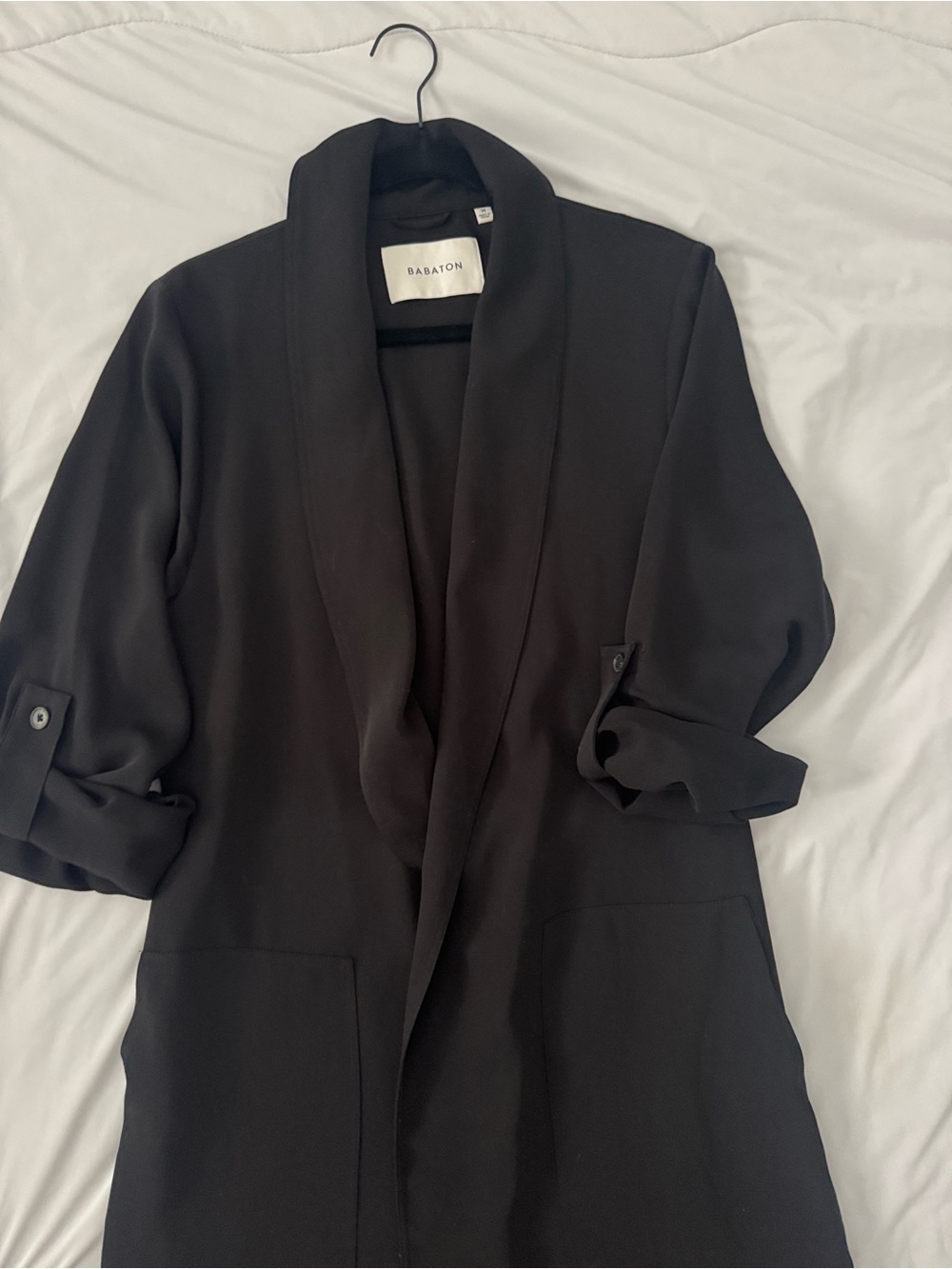 Babaton Black Shawl-Collar Women's Coat